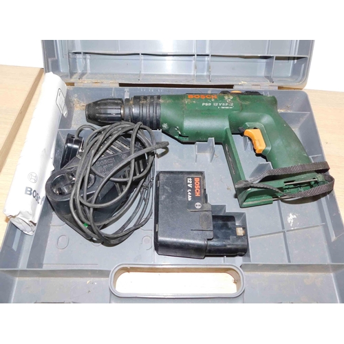 756 - Cased Bosch hammer drill-unchecked