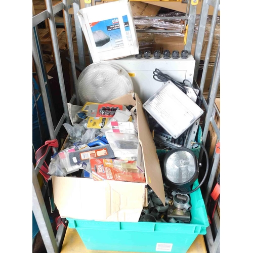 773 - Large selection of DIY hardware items incl. floodlights, electrician supplies etc. - mostly new and ... 