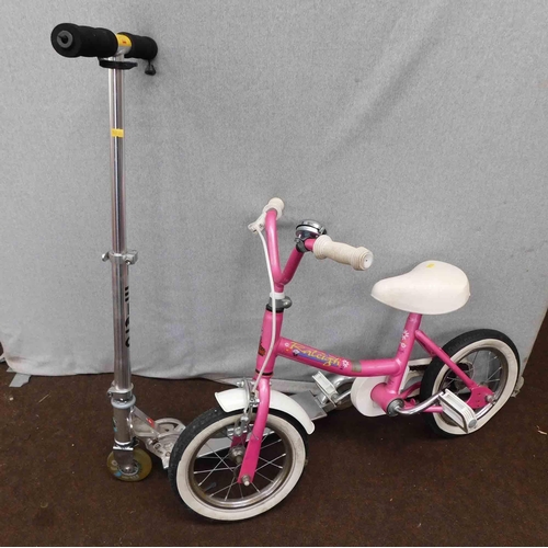 774 - Micro scooter and children's bike