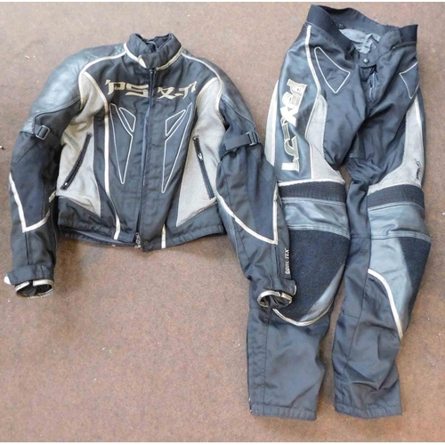 780 - Gericke Goretex part leather motorbike jacket and trousers - UK 40 and 38