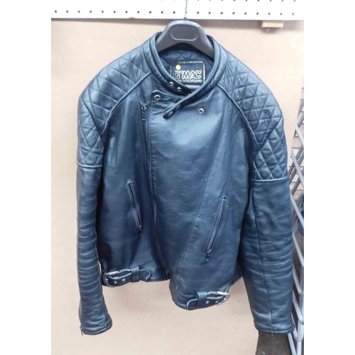 797 - GMAC leather biker jacket size 12