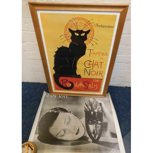 80 - Framed - Chat Noir & Man Ray posters