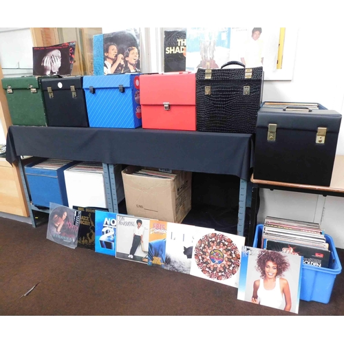 84 - Eleven cases & five boxes of vinyl - mixed genre & artists