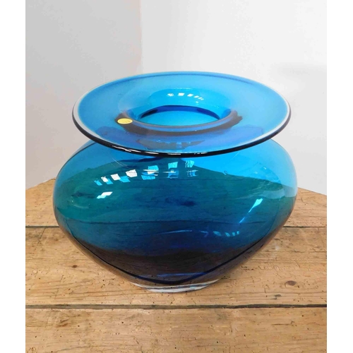 13 - Bristol blue - glass vase