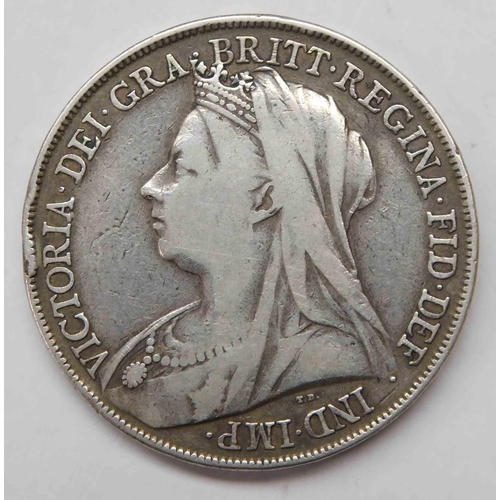 141 - 1899 dated - Victorian silver Crown coin