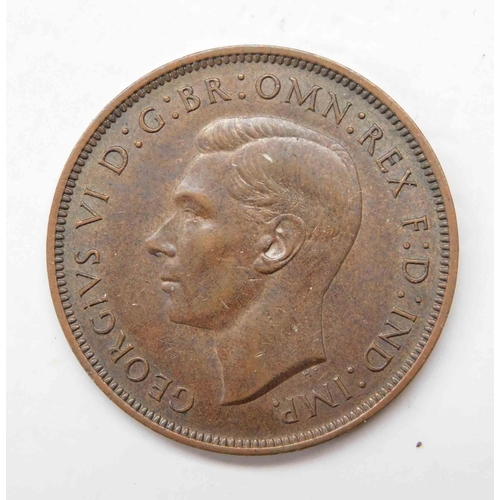 146 - 1945 dated - Chocolate coloured 1d penny