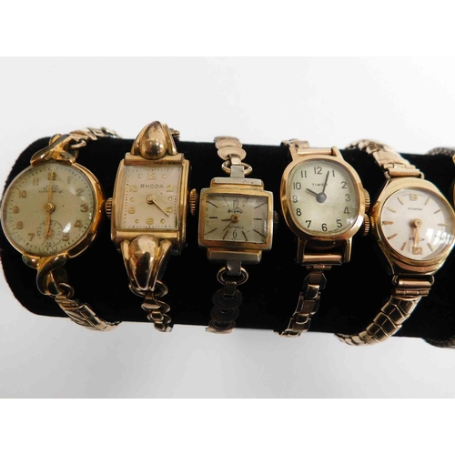 208 - Antique & vintage - Cocktail watches including - rolled gold & gold tone