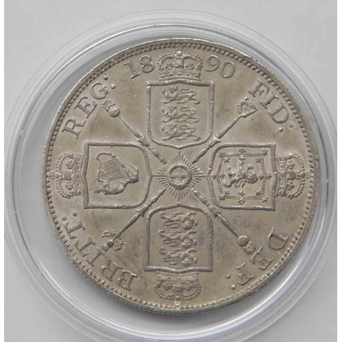 210 - 1890 dated - Double Florin coin