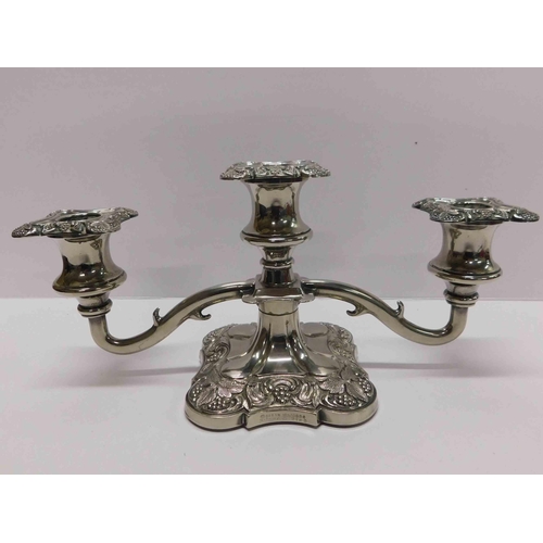 219 - Victorian - silver plate candle holder