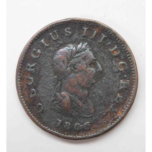 226 - 1806 dated - 1/2d coin