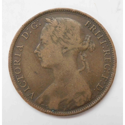 236 - 1893 dated - 1d Penny coin