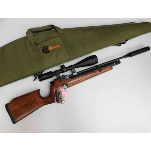 260 - Air arms PCP S200 - .117 air rifle, silencer, scope & slip