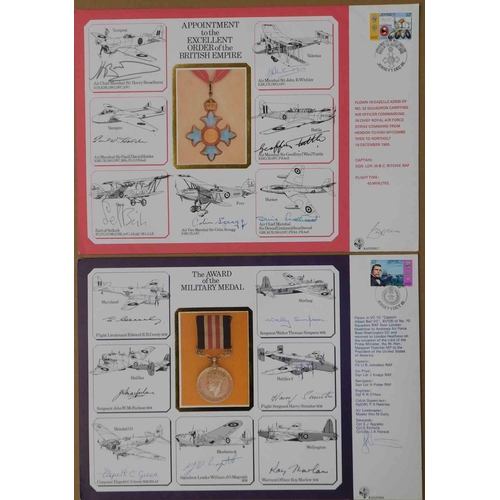 263 - RAF/medal signature - stamp covers