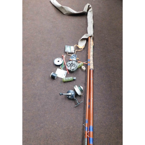 523 - Vintage fishing rod and tackle - 'octofloat 2'