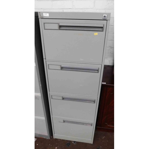 531 - Metal filing cabinet