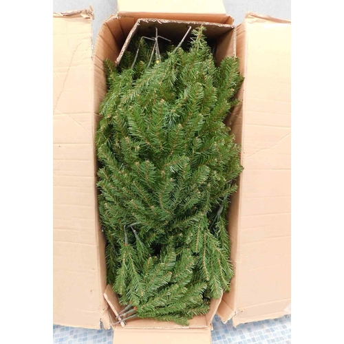 540 - Boxed fir hooked artificial Christmas tree - unchecked