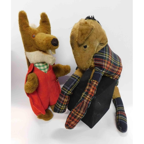 55 - Basil Brush & vintage straw filled horse