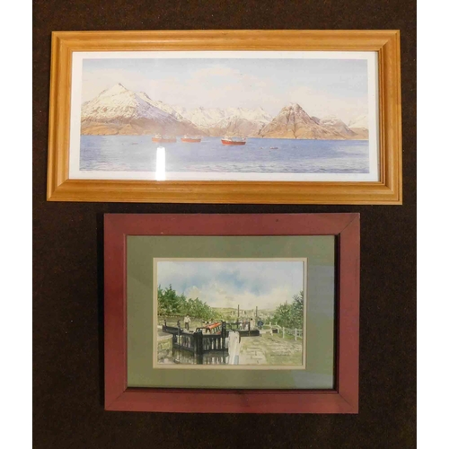 57 - Two - Limited edition framed prints -The Cuillin from Elgol 62/300, A. Matthews 7/50