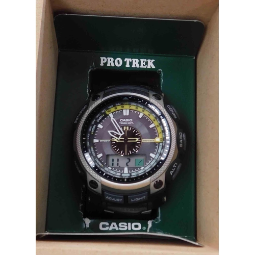 743 - Casio pro-trek solar powered gents watch in W/O