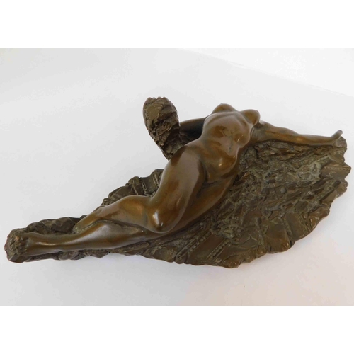 253 - Bronzed reclining nude