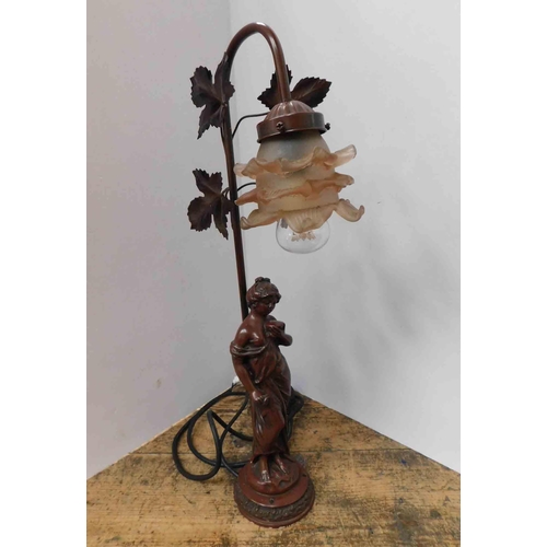 46 - Victorian style table lamp approx 22