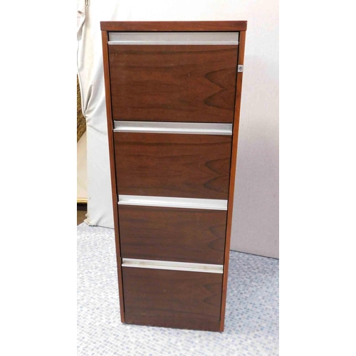 539 - 4 Drawer wooden filing cabinet - no keys