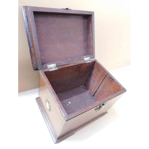 62 - Wooden box with brass handle