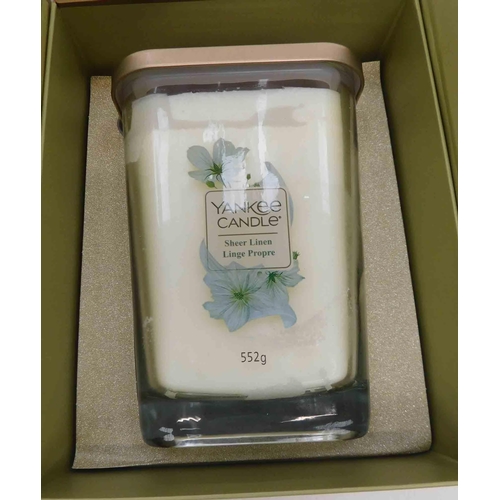 717 - 2x New boxed Yankee candles 'Sheer Linen'