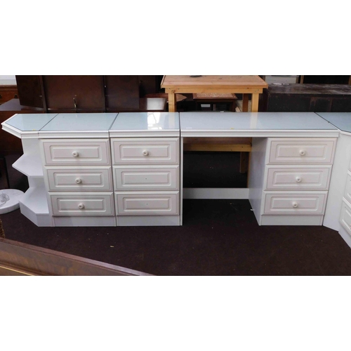 817 - Large collection of white bedroom furniture