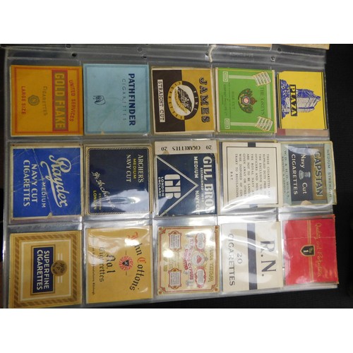 193 - Vintage cigarette packets + box of mixed cards