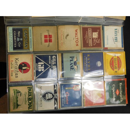 193 - Vintage cigarette packets + box of mixed cards