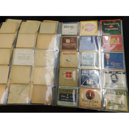 193 - Vintage cigarette packets + box of mixed cards