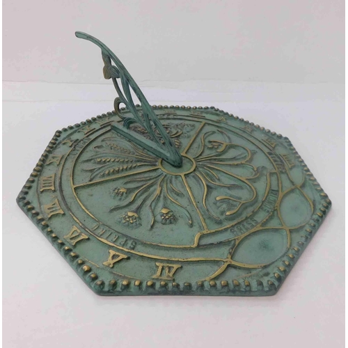 166A - Brass sundial - approx. 9