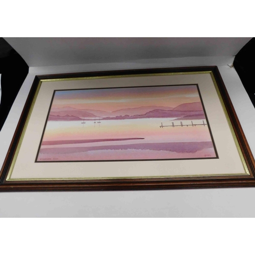 171 - Geoffrey Locket - original painting - Windermere Dawn - approx. 28.5