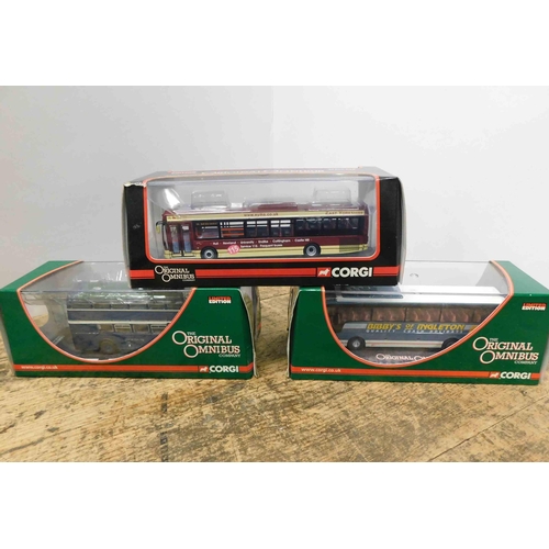 179 - Three - Corgi die cast buses - boxed