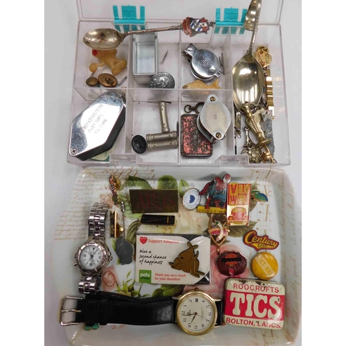 20 - Mixed items including - enamelled badges & silver