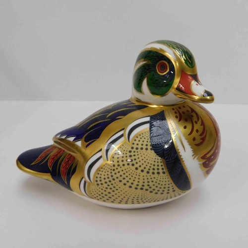 278 - Royal Crown Derby duck - gold stopper - no box