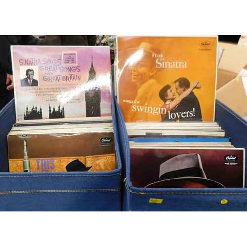 32 - Two - boxes of Frank Sinatra LPs