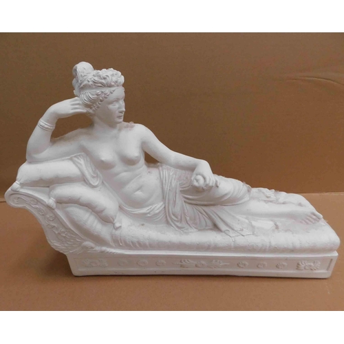 54 - Reclining Classical style figure - approximate length 15