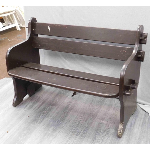 545 - Vintage church pew style garden bench