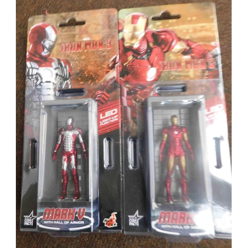 600 - 16x New and carded Marvel Iron Man 3 figures - Mark IV and Mark V