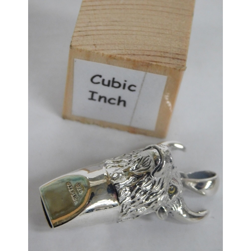 115 - Silver - bull whistle