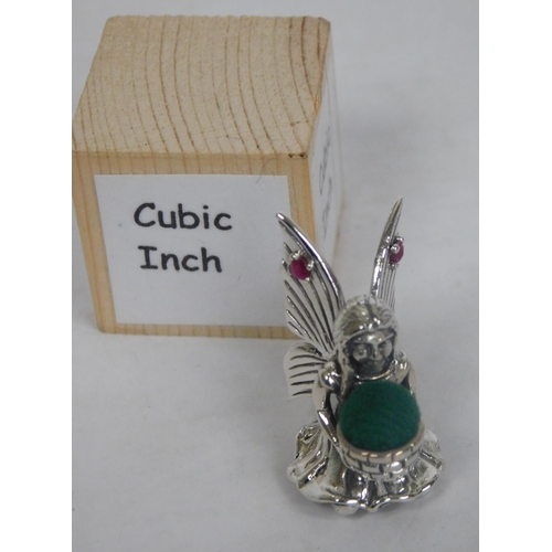 121 - Silver - angel pin cushion