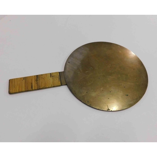 16 - Signed Japanese - Kagami bronze/brass - hand held mirror