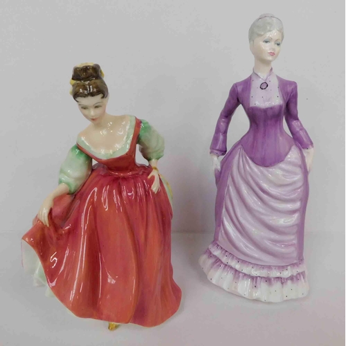 203 - Royal Doulton - Fair Lady Red & Coalport - Ladies of Fashion Sarah - no damage