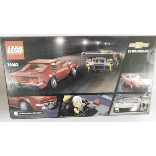 328 - New and boxed Lego Speed Champions, 76903 Chevrolet Corvette; 2x car set