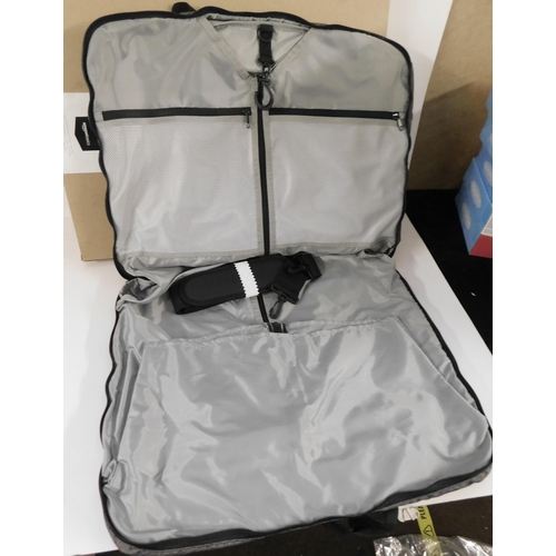 371 - 11x Premium urban garment bag in dark grey - closed size approx. 20