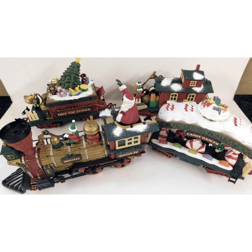 397 - Large boxed 'Holiday Express' 230v festive railway-great condition-but unchecked