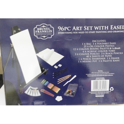 408 - New and boxed 96 piece ark set with easel