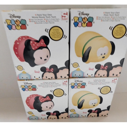 4x New and boxed Disney Tsum Tsum paint your own Minnie Mouse and Pluto